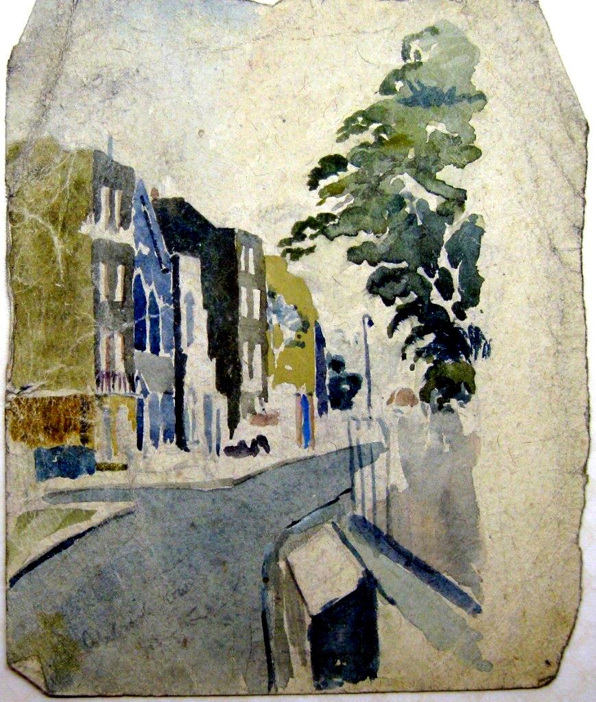 EastLondonGroup's tweet photo. Thanks for following the ELG &amp; for RT's @AnneWilliams4 Here's a rather battered sketch for Colebrooke Row, Islington by Walter Steggles #ELG https://t.co/Hb9zyp0q7I