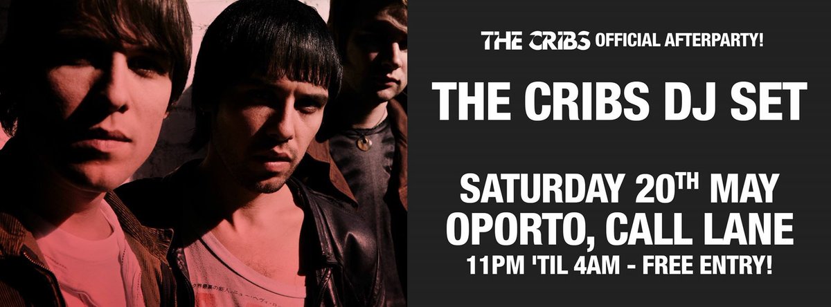 Cats out the bag! <a href="/thecribs/">The Cribs</a> DJing at ours after their massive <a href="/fdarena/">first direct bank arena</a> show next Saturday!

RSVP: facebook.com/events/1808882… #thecribs #leeds