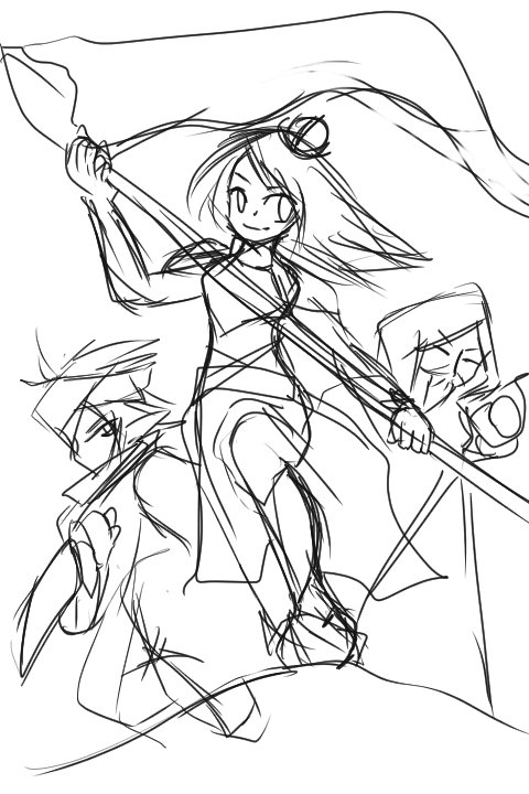 akibakoc's tweet photo. パッケージの下絵。かなり原作を意識。脇のキャラどんなんにするかのぉ(´･ω･｀) https://t.co/OYczLoVeoA