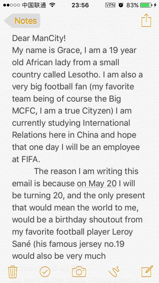 team_leroysane's tweet photo. @ManCity @LeroySane19 #helpmakeadreamcometrue #mcfc #LS19 #inSané https://t.co/gRxlOuAobC