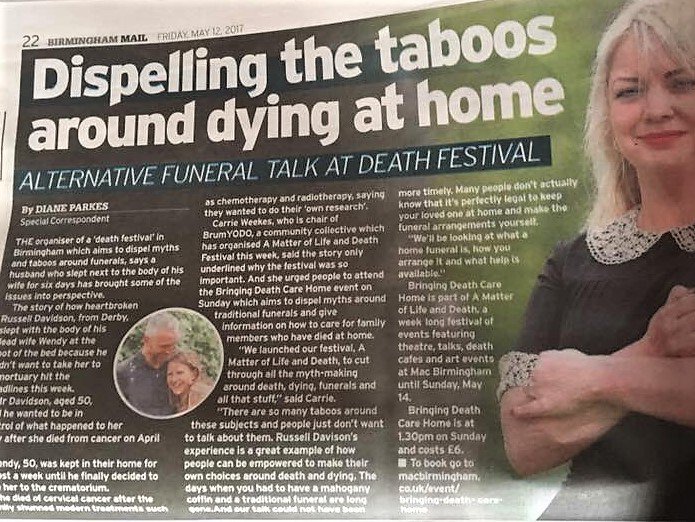 ndccharity's tweet image. Tomorrow #HomeFunerals Talk, #Birmingham 1.30pm @BrumYODO brumyodo.org.uk #Brum #WhatCanYouDo #lifedeathbrum @hfnuk @newundertaking