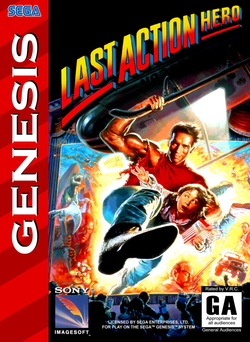 wittreese1987's tweet photo. @OllieH82 @its_jacksontime Got my own #LetsPlayRetro going on today with Sega's Last Action Hero. Anticipating a rage quit https://t.co/T2OYRPX3xL