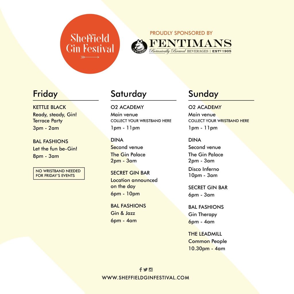 SheffGinFest's tweet photo. ***Festival Opening Times!***

Proudly sponsored by @FentimansLtd!
https://t.co/zWtwnGunzr https://t.co/NoaEvhHetE