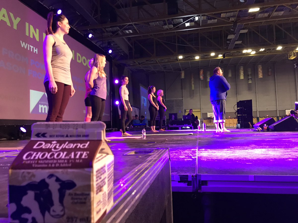 TrevorBoller's tweet photo. NA MA STAY IN Down Dog with Powerhouse Yoga and @blissyogaspa ❤️. #BAMyeg #Bollerize™. @AlbertaMilk sponsor https://t.co/XVhMRZGLQ6