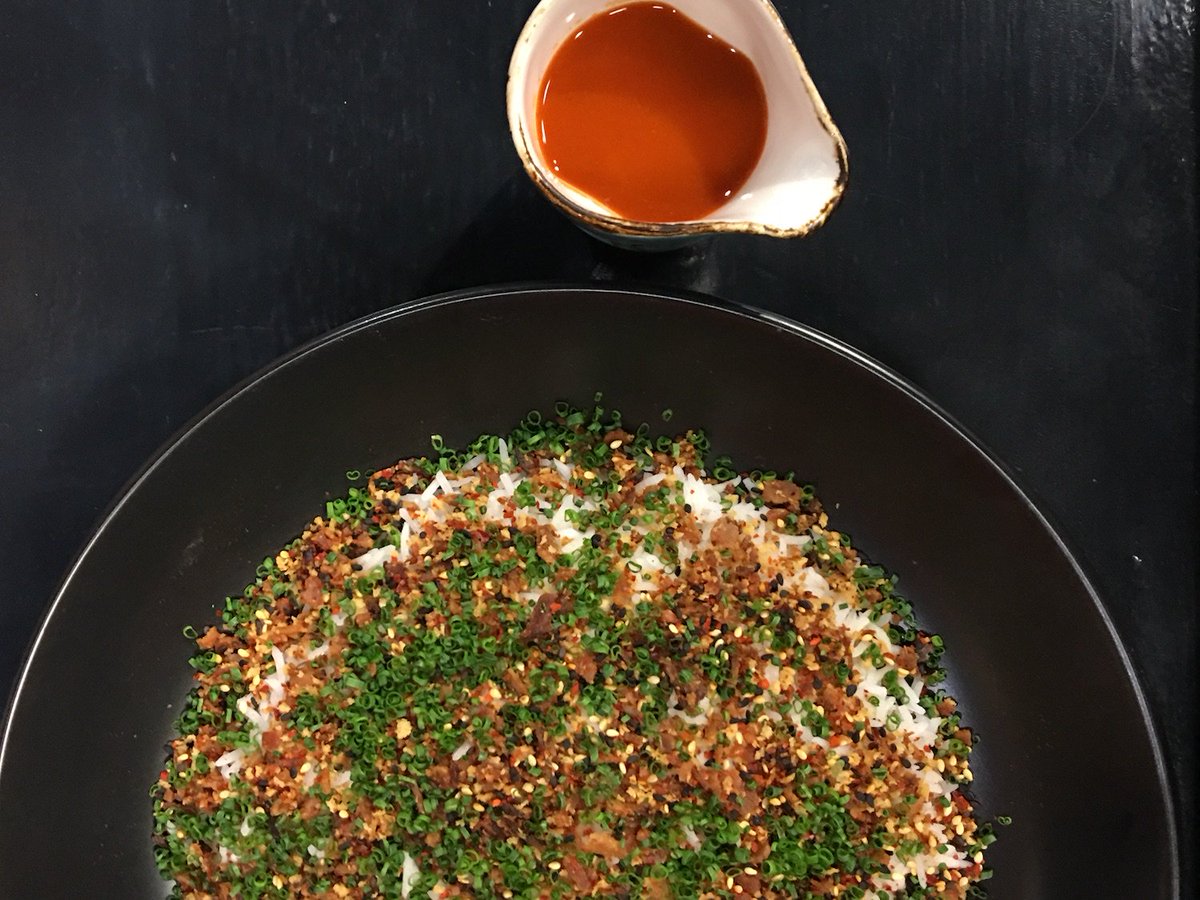 IntroChicago's tweet photo. Our Bacon and Egg Fried Rice is a savory brunch favorite. Perfectly paired with a side of garlic butter, you’ll want a second helping. https://t.co/pI3iggvhtM