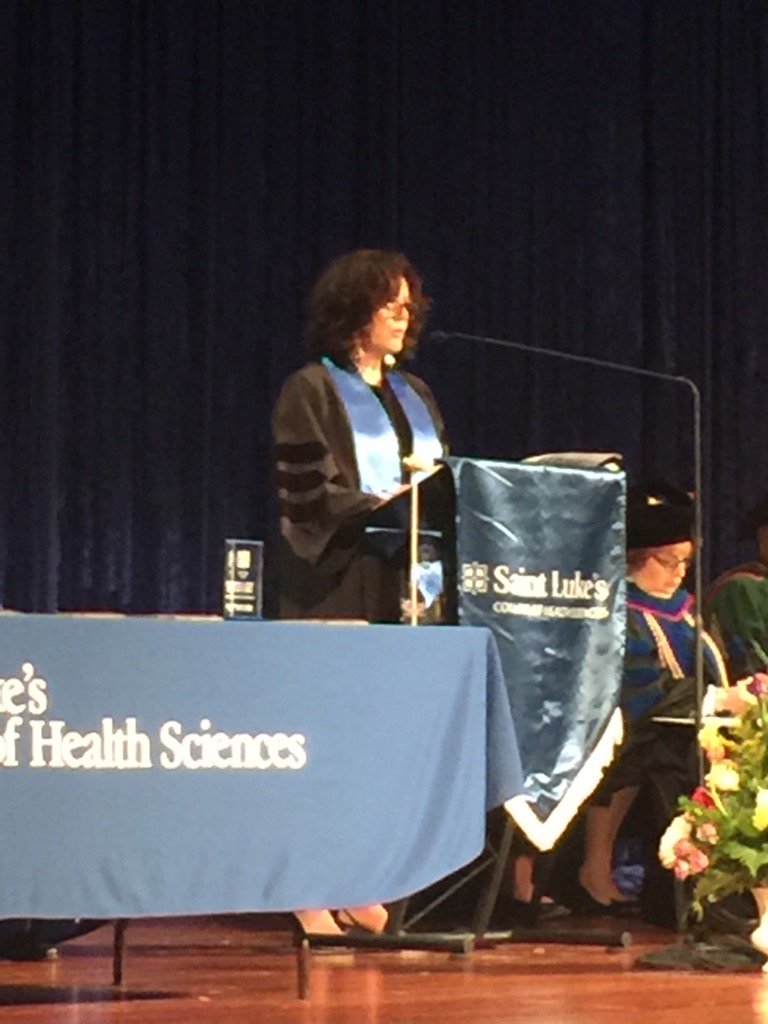 Just gave keynote commencement address to St Luke's College of Health Sciences class of 2017.
