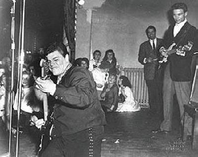 Happy birthday, Ritchie Valens!
Here he is with Waylon Jennings backing him up. 