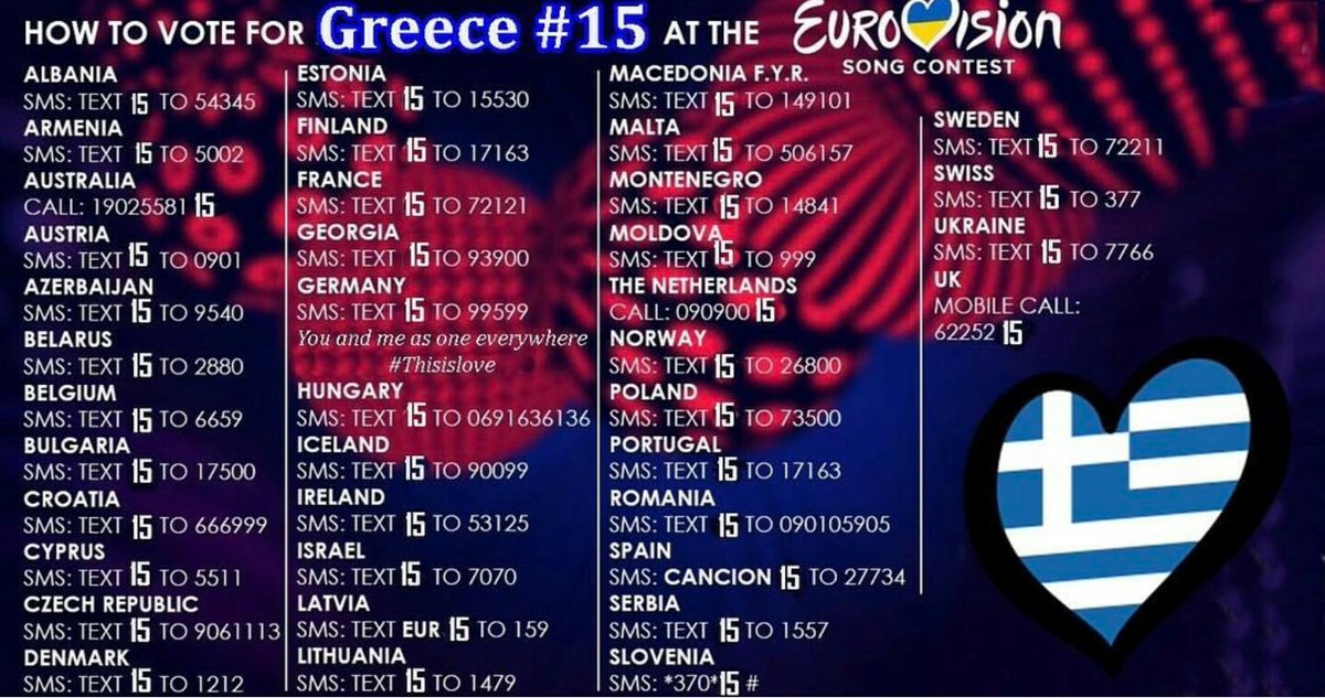 AdamantiaRapti's tweet photo. This is love❤ #15
#Votefor15
#tonight
#Greece
#thisislove
@Demy_Official @Eurovision @ESCGREECE https://t.co/UP0SlvhwT1
