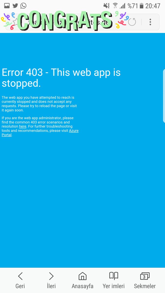 ___Okan___'s tweet image. #azurewebsites #wtf 😍