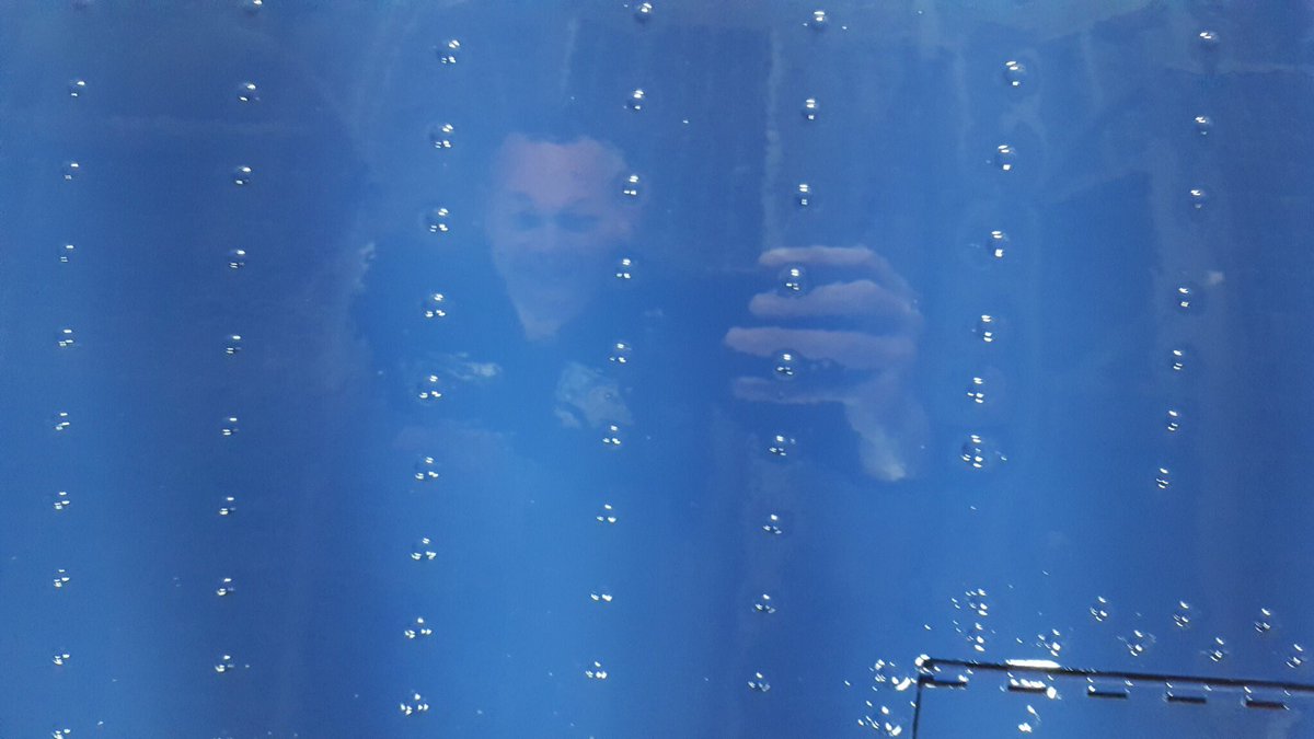 .<a href="/stewbom130/">Steve Stewart</a> is checking out my new paint!  I'm looking better already. #BertsPainted