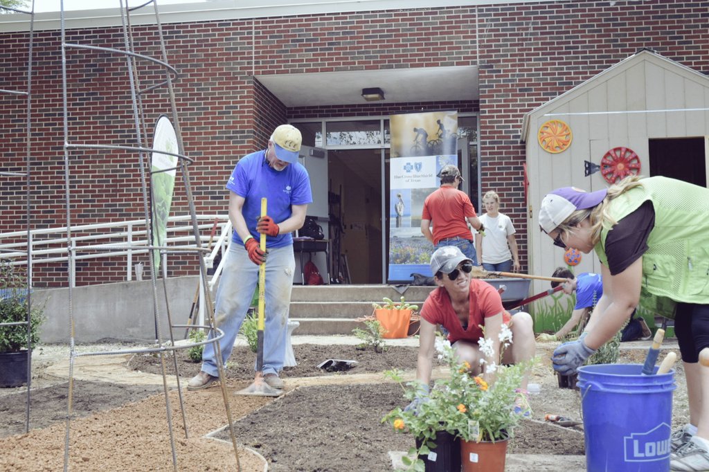 RichardsonISD's tweet photo. A lot of hard working & helping ๐ at #WallaceElementary ๐ฟThx 4 the support @BCBSTX @Real_Gardens #bettertogether https://t.co/2LxKyzJqna