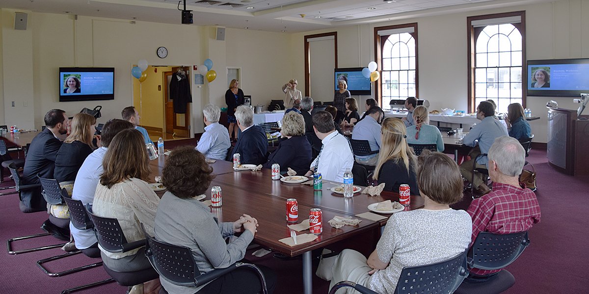 HussmanGrad's tweet photo. The graduates of our #UNCMATC online master's program just celebrated together. Now, on to Carmichael for #UNCMJ17 Commencement. https://t.co/7xq2wvzgFt