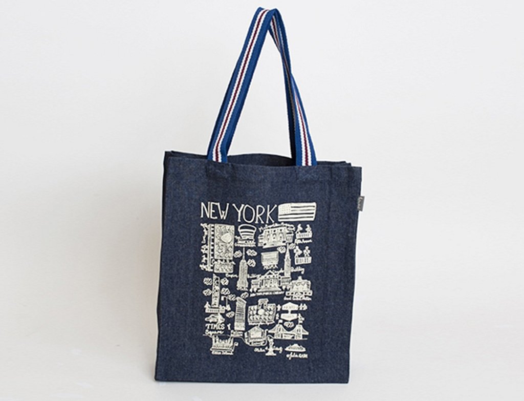 Represent #NYC with the denim New York totes by <a href="/MadeByTalented/">Talented</a> available online from Bryant Park Shop: ow.ly/csae30bFMLS