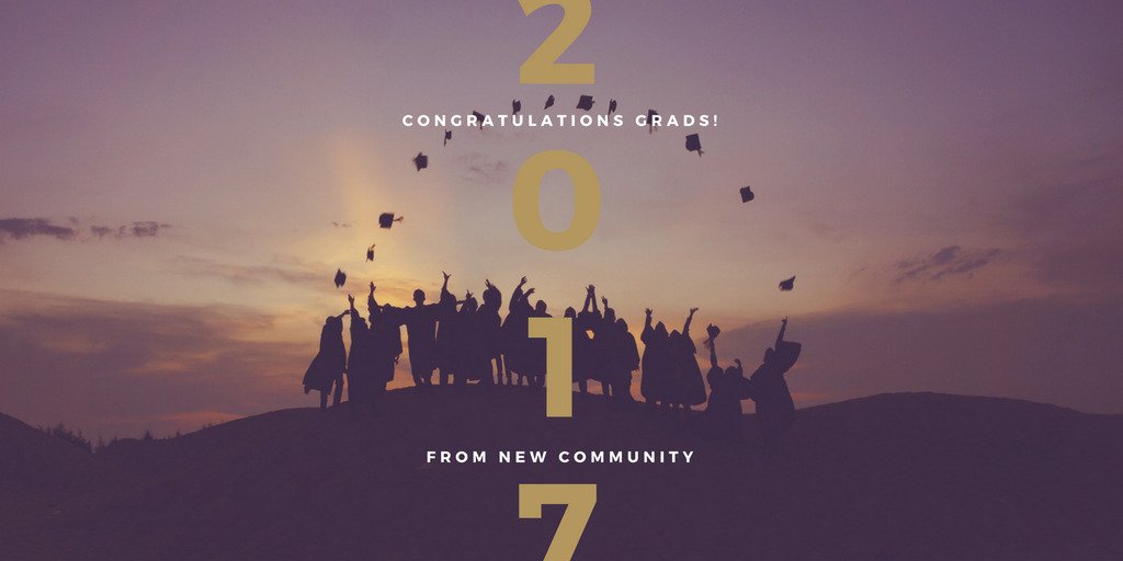NewCommunityCC's tweet image. Congratulations to all of our graduates!  We'd love to recognize you on Sunday, May 21st.  Please send a photo to chris@newcommunitycc.org!