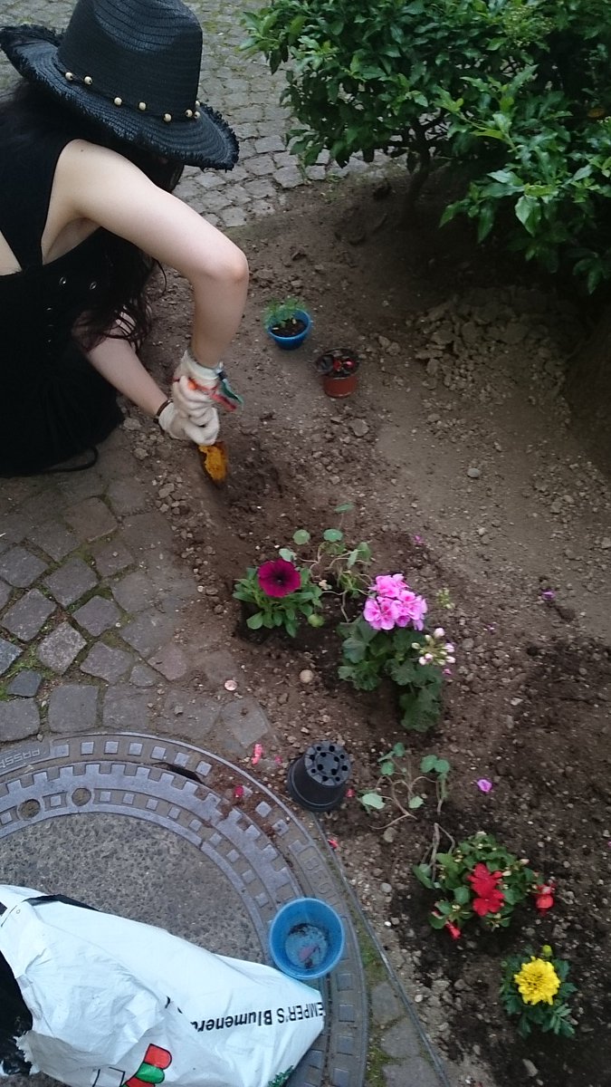 gjwuppertal's tweet photo. Alle Guten Dinge sind drei ^^ Wir bepflanzen unser drittes "Beet". #LTW17nrw #3TW #keinenachtfuerniemand #urbangardening #Stadtbegruenung https://t.co/c2UKmuGpur