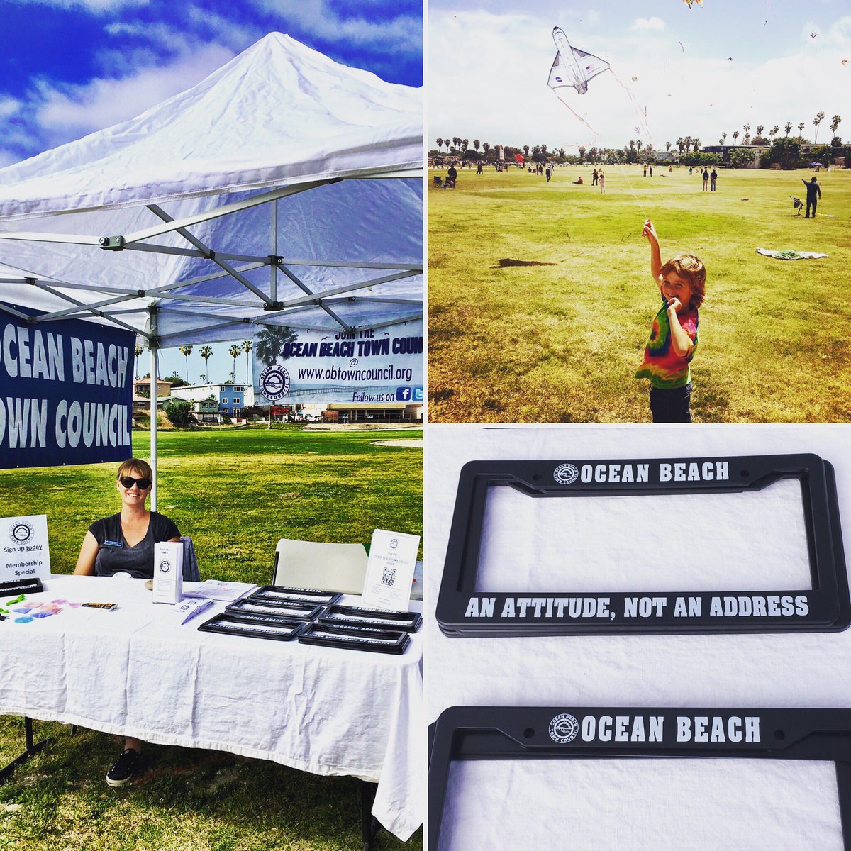 Looking forward to seeing you at the OB Kiwanis #KiteFestival today! Stop by #OBTC booth, get membership &amp; get your OB License Plate Cover!