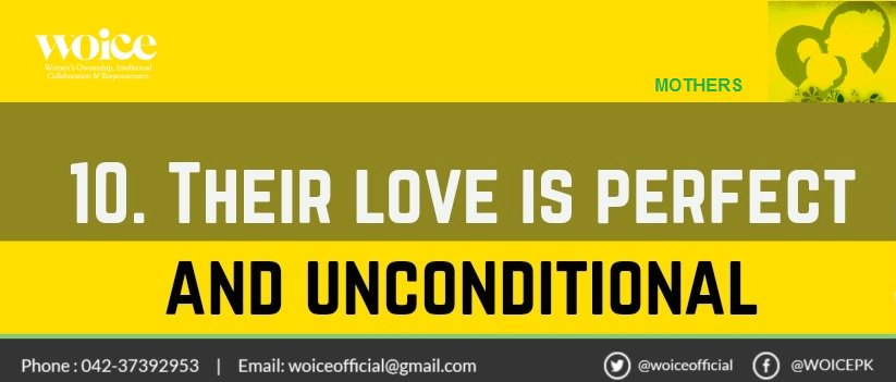 10. Their love is perfect and unconditional.
#MothersDay #WOICE #Women #MQI #MothersDay2017