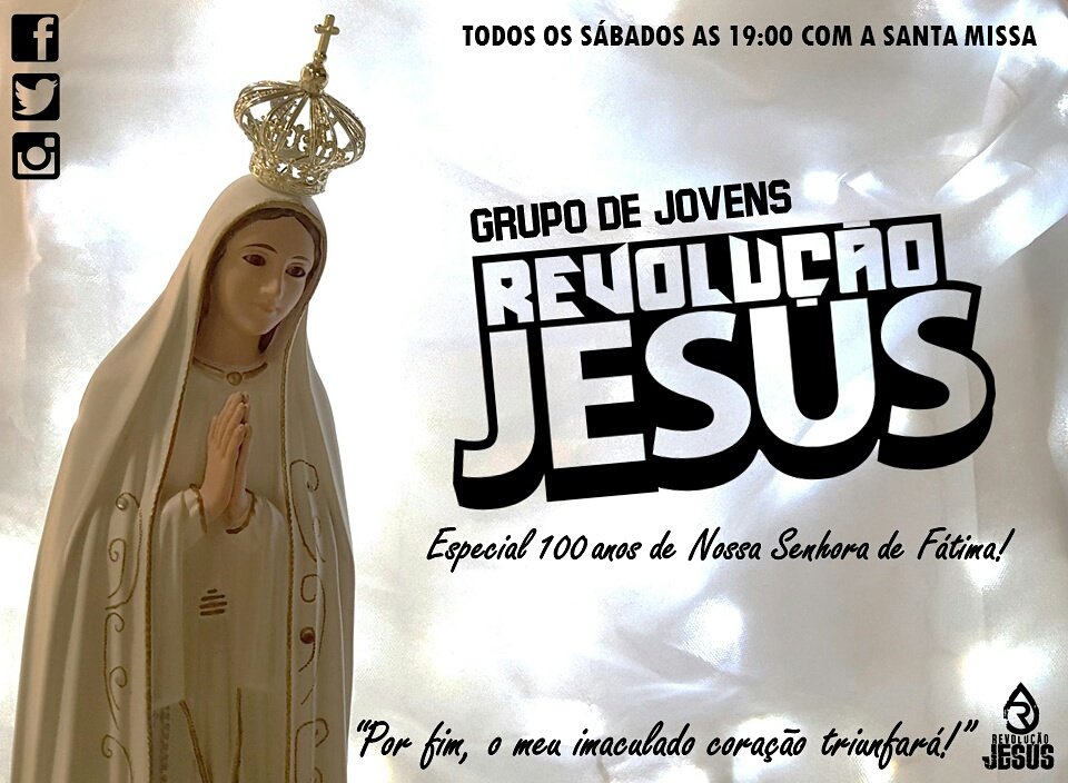RevolucaoJesus7's tweet photo. Chamem seus amigos e venha viver esse momento que revolucionar a sua vida...❤

#especial100anosdeFátima https://t.co/iaBIB6bi4T