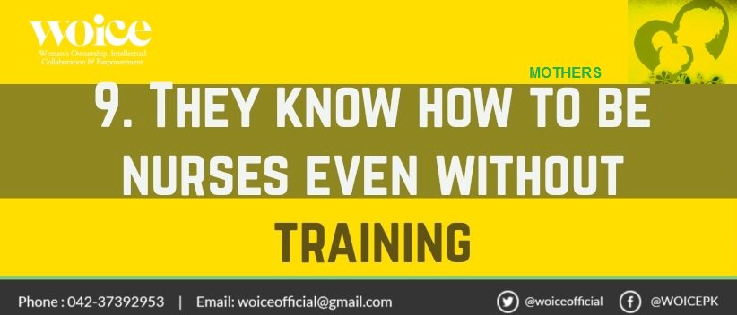 9. They know how to be nurses even without training.
#MothersDay #WOICE #Women #MQI #MothersDay2017