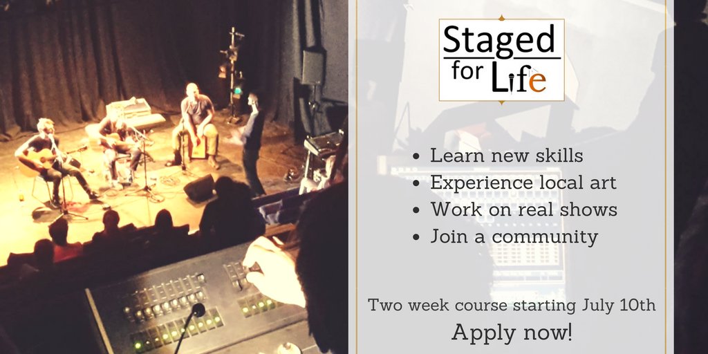 StagedforLife's tweet photo. FREE sound and lighting course for 16-24s in #Edinburgh with opportunities to work on shows over #edfringe festival!
https://t.co/l2u8w7lJWg https://t.co/VjdVuvCRMg