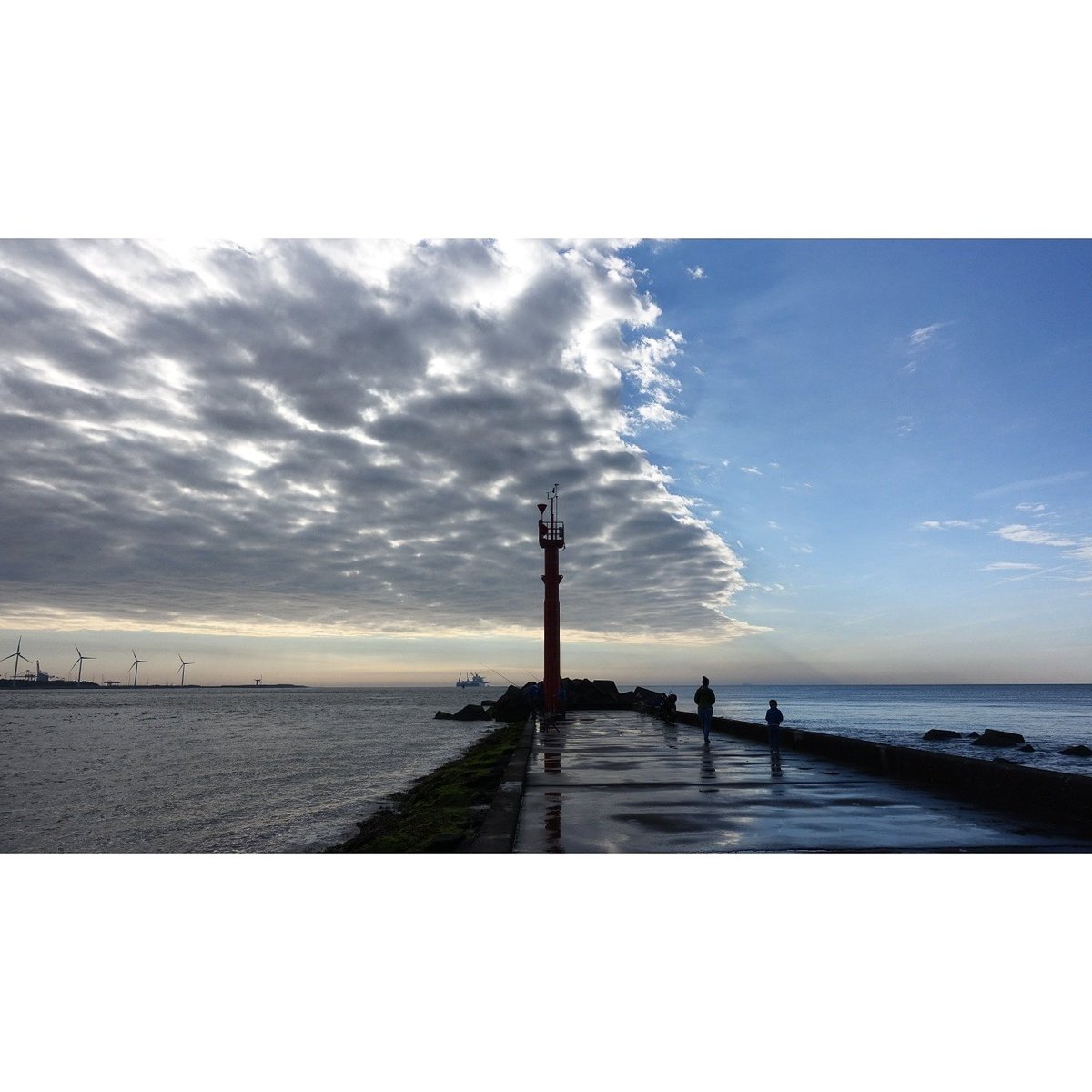 The <a href="/Allseasglobal/">Allseasglobal</a> #pioneeringspirit, the biggest ship in the world, leaving the <a href="/PortOfRotterdam/">Port of Rotterdam Authority</a> tonight...