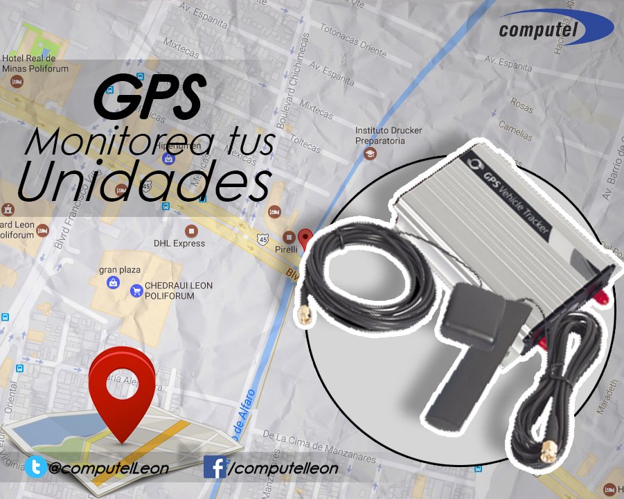 ComputelLeon's tweet photo. GPS vehícular y GPS personal.
Monitorea tus unidades en donde estés, nosotros te instalamos.
Contáctanos en el Tel: (477) 390 0383 https://t.co/XVvvcNj6zz