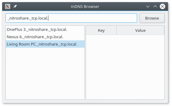 nitroshare's tweet photo. mDNS browser example from our in-development mDNS / DNS-SD library: https://t.co/Q64kTMpoui