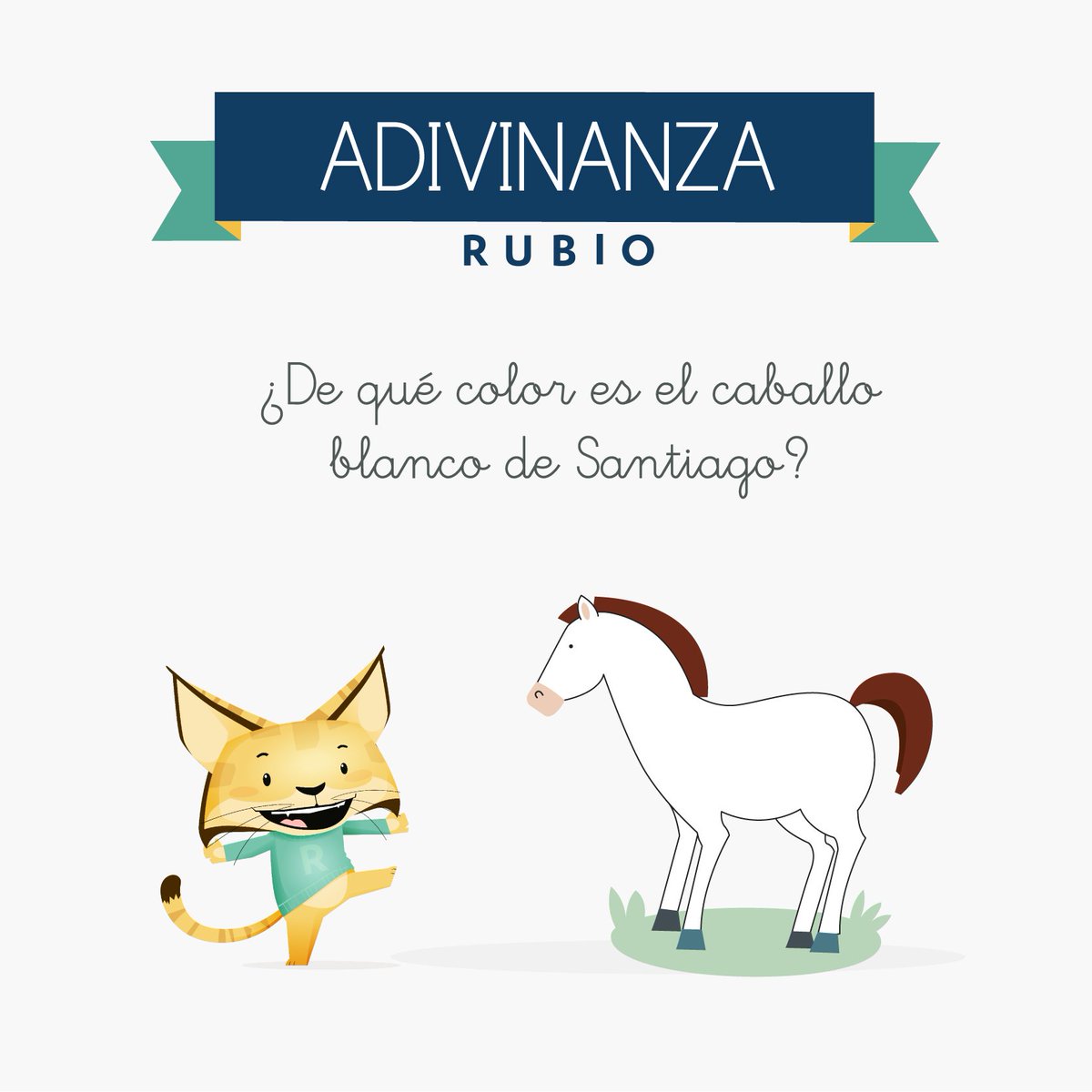 De qué color es el caballo blanco de Santiago? #adivinanza  https://t.co/gxsfvSKbUu, image size:1200x1200