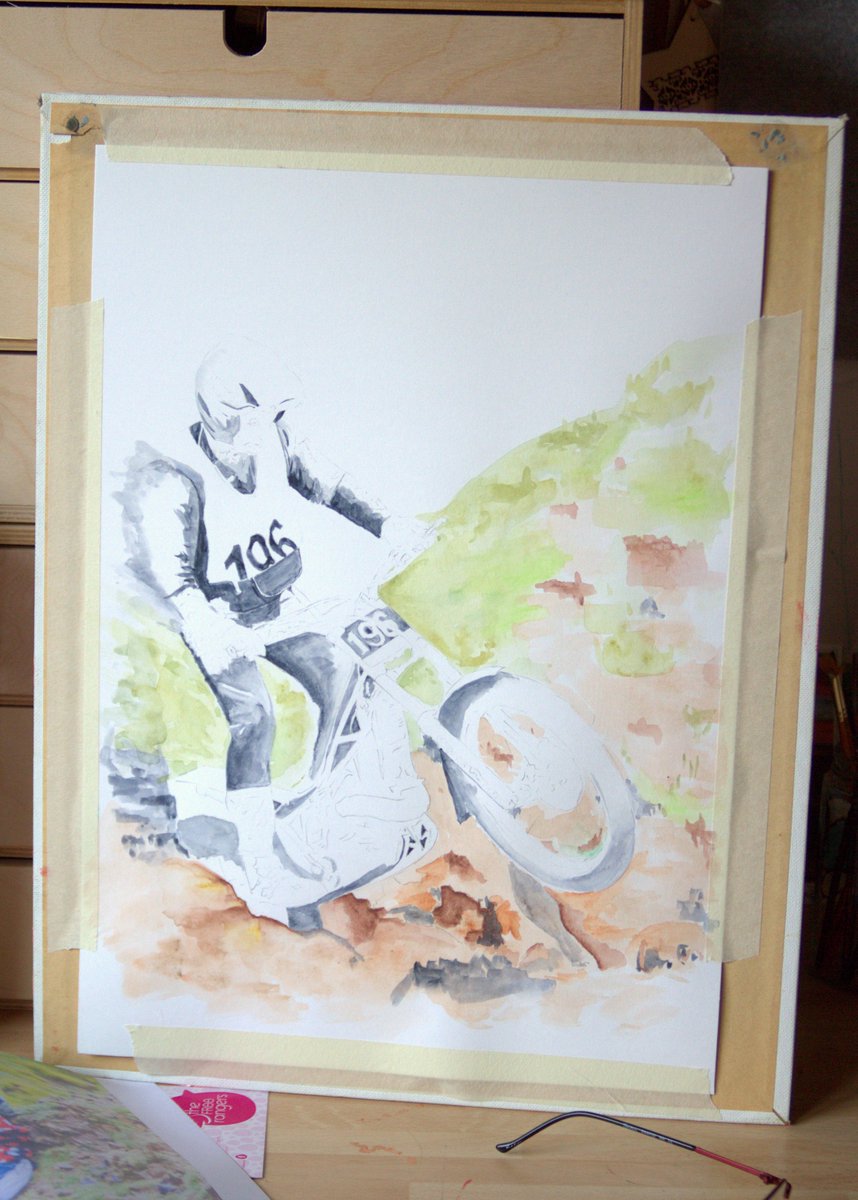 JoatsImagery's tweet photo. #workinprogress #2016Scottwinner @jamesdabill #myotherworks
Using 1 of my photos from the 2016 Scott as my 1st trials watercolour. #LookOK? https://t.co/xdHgGK4CGu