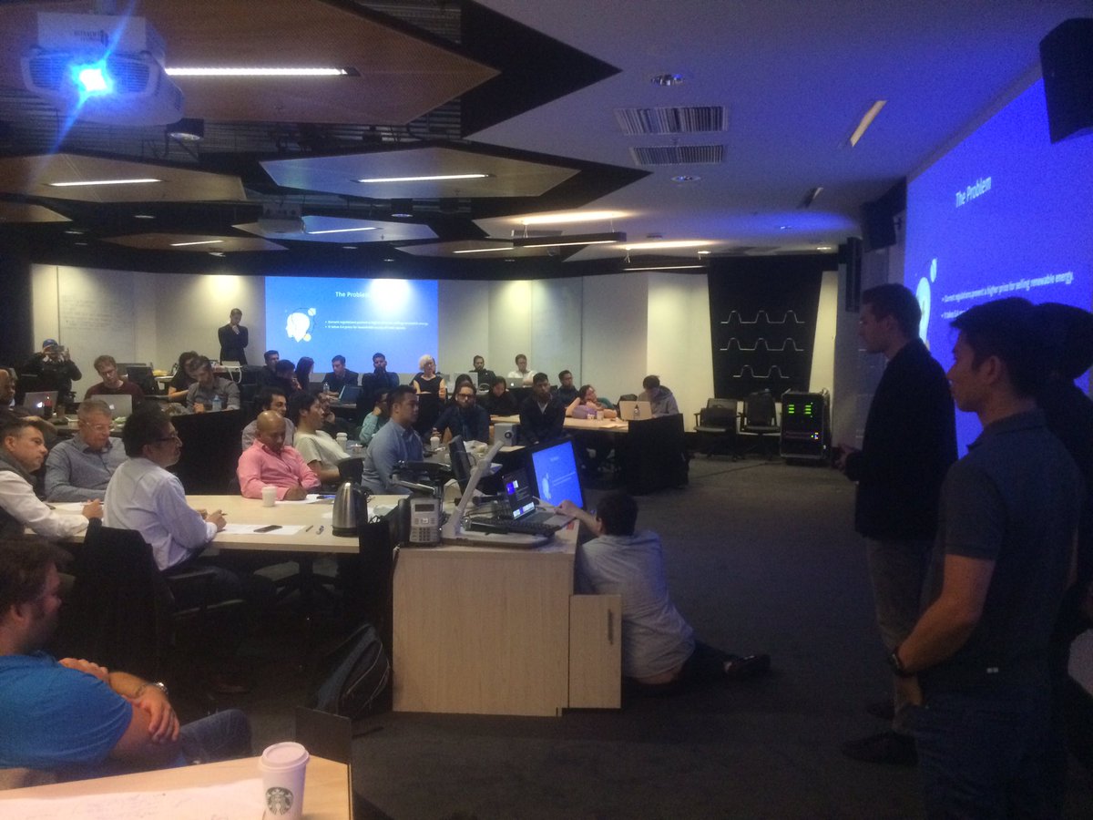LiamHanel's tweet photo. Revolt pitch at #RegHackDownunder #no1 #blockchain https://t.co/AJks5ozWMg