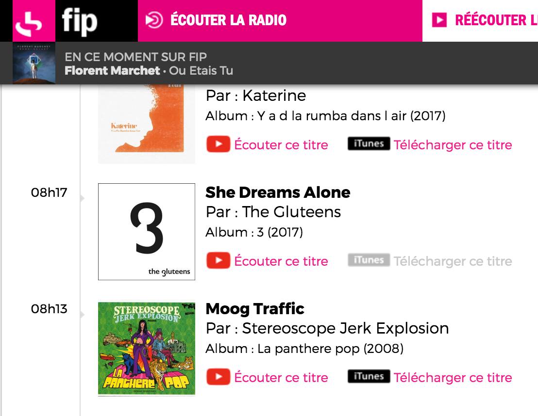 Yes ! On était sur <a href="/fipradio/">FIP 📻</a> ce matin ! :) 6 concerts à Paris en Juin ! Nos dates sur Facebook.com/thegluteens . On vous attend les amis