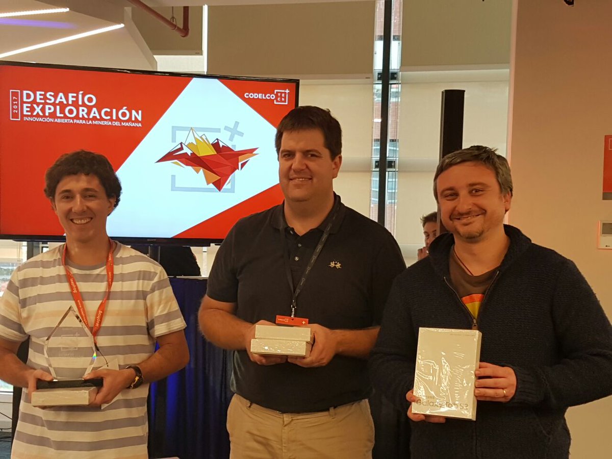 CodelcoChile's tweet photo. Mineral Forecast es el equipo ganador profesional en el concurso de innovación abierta #DesafíoExploración 2017 de #CodelcoTech https://t.co/0tupuTqwib