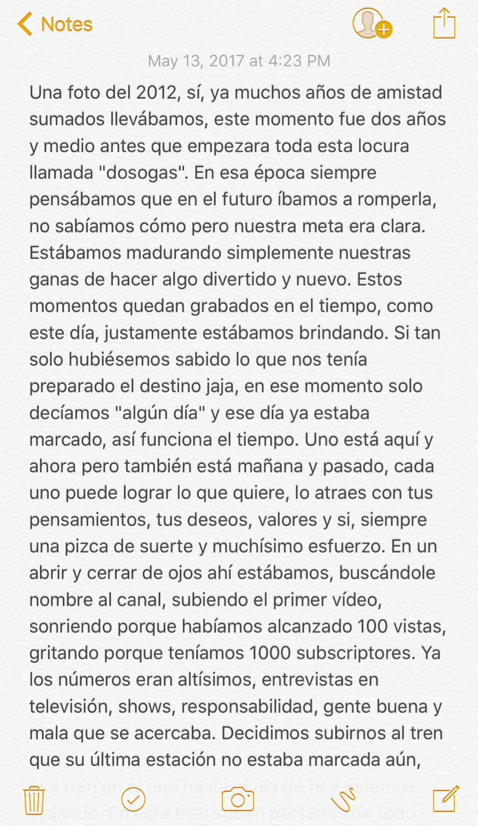 dosogas's tweet photo. Un mensaje para los dos Millones... ❤️☺️ https://t.co/mzOGlY9dWL