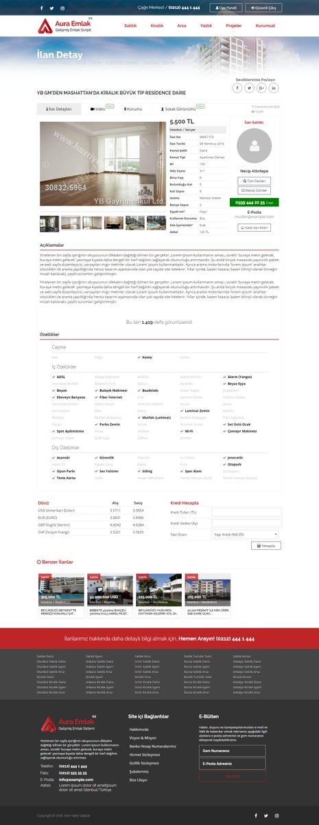 "Aura Emlak V2" YENİ ÖZELLİKLERİ ile çok yakında karşınızda! Takipte kalınız... sitemio.com/aura-emlak-scr…