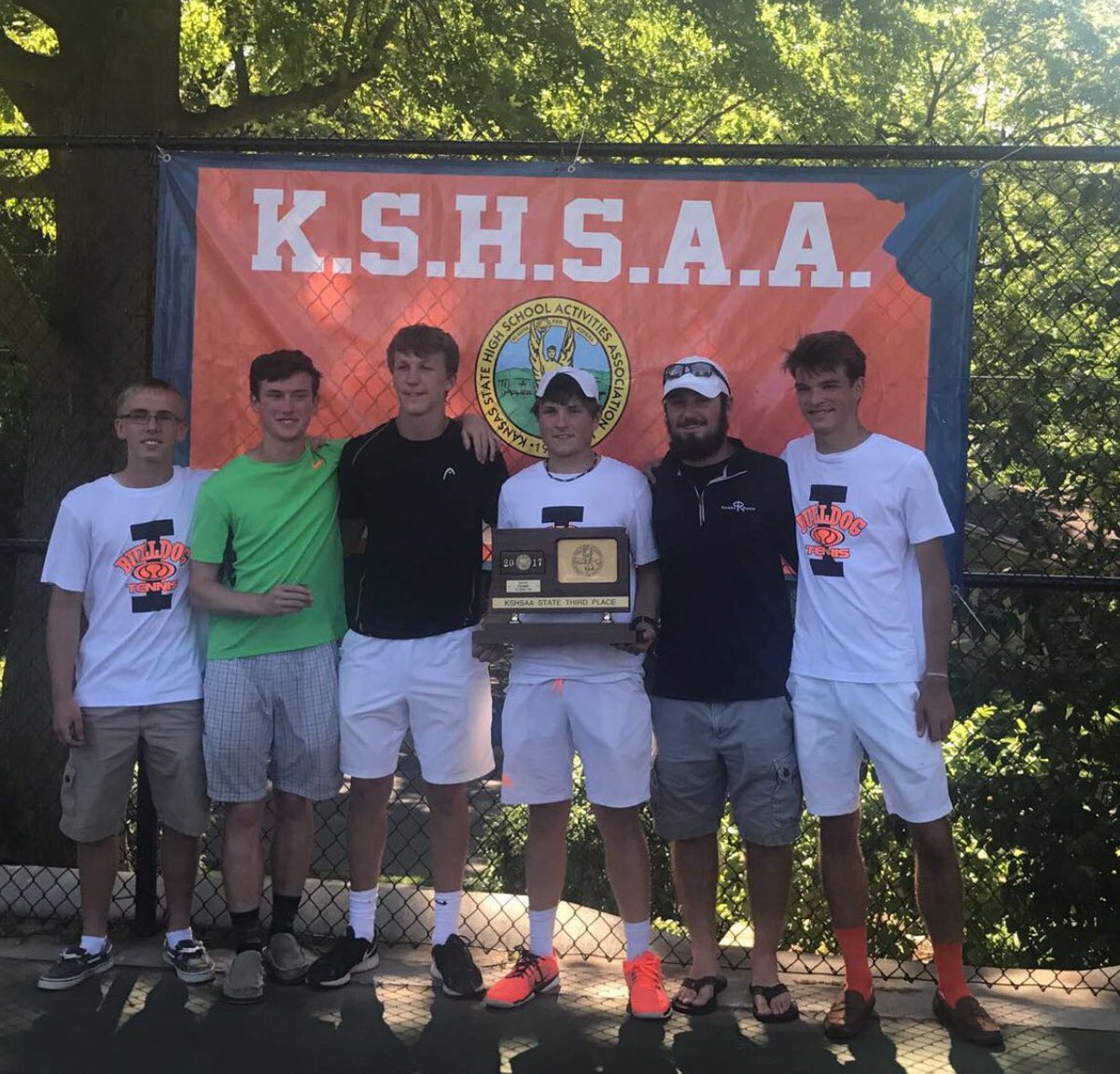 3rd place at State! Couldn't ask for a better group of seniors. 3 plaques in 4 years is impressive. Great job boys! #bulldogtennis #blessed