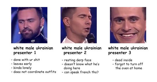 tag urself i'm all three of them #Eurovision