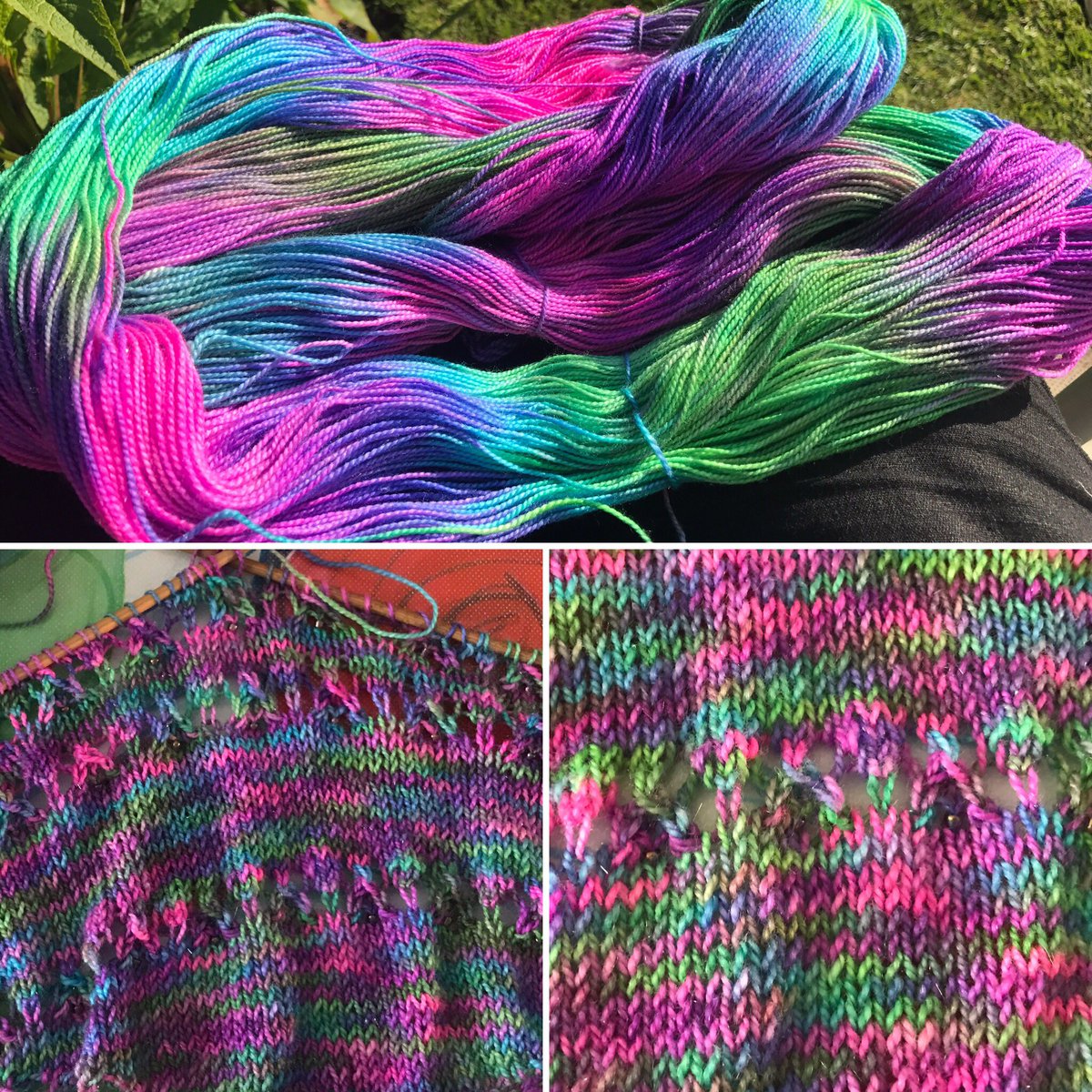 lizzied22's tweet photo. Sample knitting for #yarningham with #yarnangels bejewelled @yarn_angels #knitlove #yarnporn #tss2017 #tss2 #tssII #shawlknitting #knitting https://t.co/yPDvDNcrmR