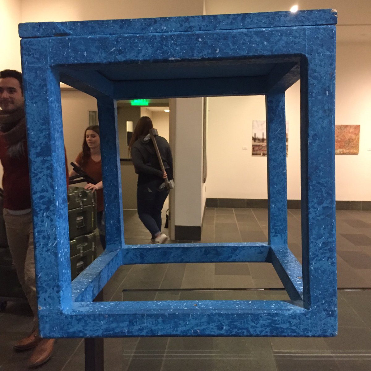 BrownBoxTheatre's tweet photo. #insidetheBLUEbox at @atlanticwharf for the penultimate performance in Boston! https://t.co/M8iEjqWd3l