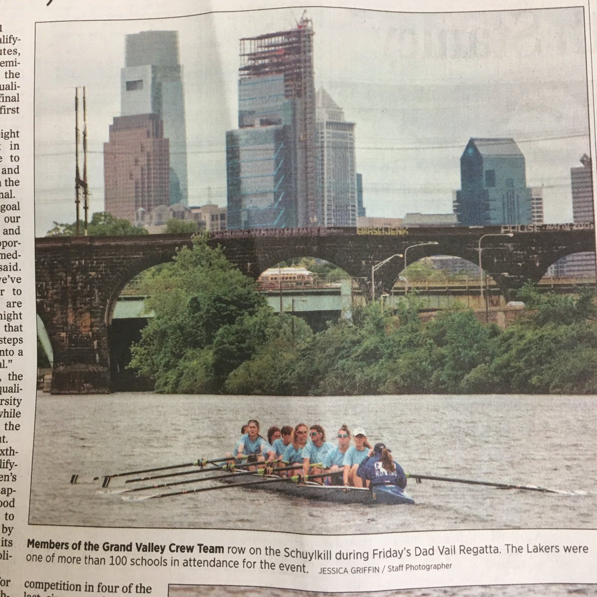 gvsurowing's tweet photo. Spotted in the @PhillyInquirer today the Women's 2V! #LakerNavy https://t.co/mioqfW3Xy3