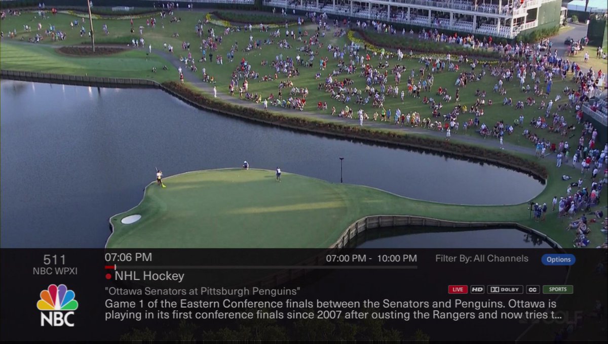 My TV says Penguins vs. Senators, but it sure looks like the Capitals🤔