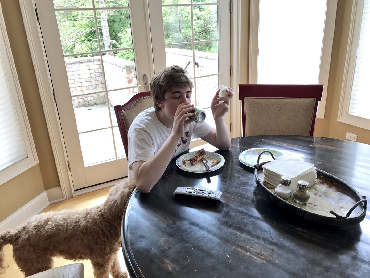 jack_epstein's tweet photo. The boys have been home from @Illinois_Alma for less than 12 hours and they pretty much haven't stopped eating. #OutOfFood https://t.co/B6SRn2akJt