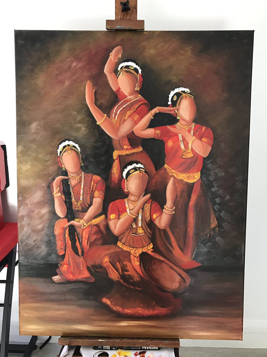 neelamParashar7's tweet photo. Oil on canvas "Indian dancers" https://t.co/BlAZqGs1zg