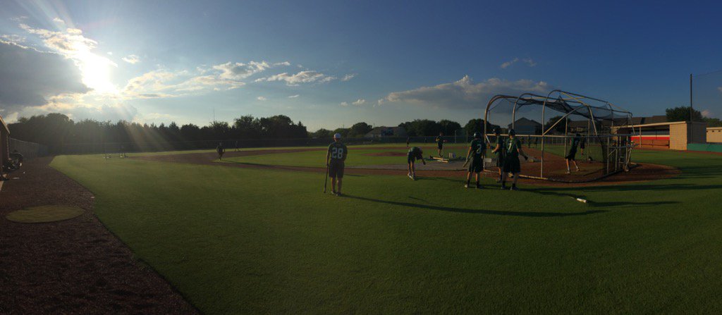 baseball_HU's tweet photo. Taking some BP at Trinity Presbyterian High School. Beautiful field and weather! https://t.co/55lPIGcTui