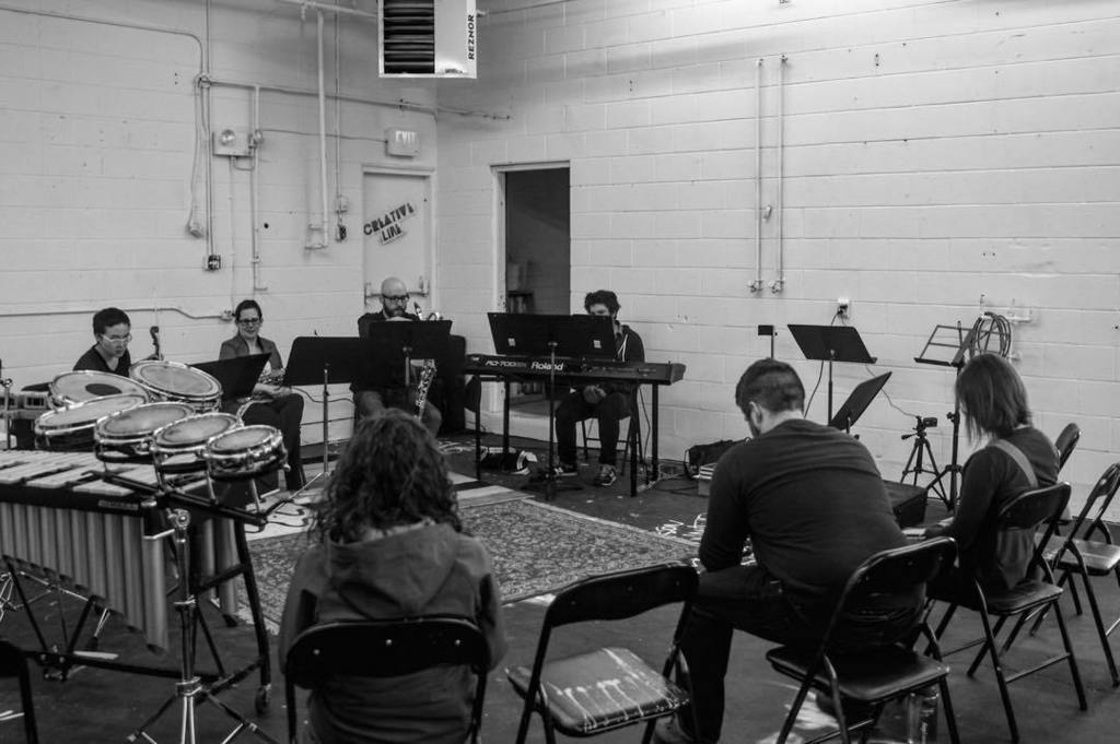 voltagegarage's tweet photo. @timepoint_ensemble warming up for the show tonight #voltagegarage #yycart #mardaloop #timepointensemble #yycartis… https://t.co/537m1QIx2f https://t.co/M4bMQIBWDA