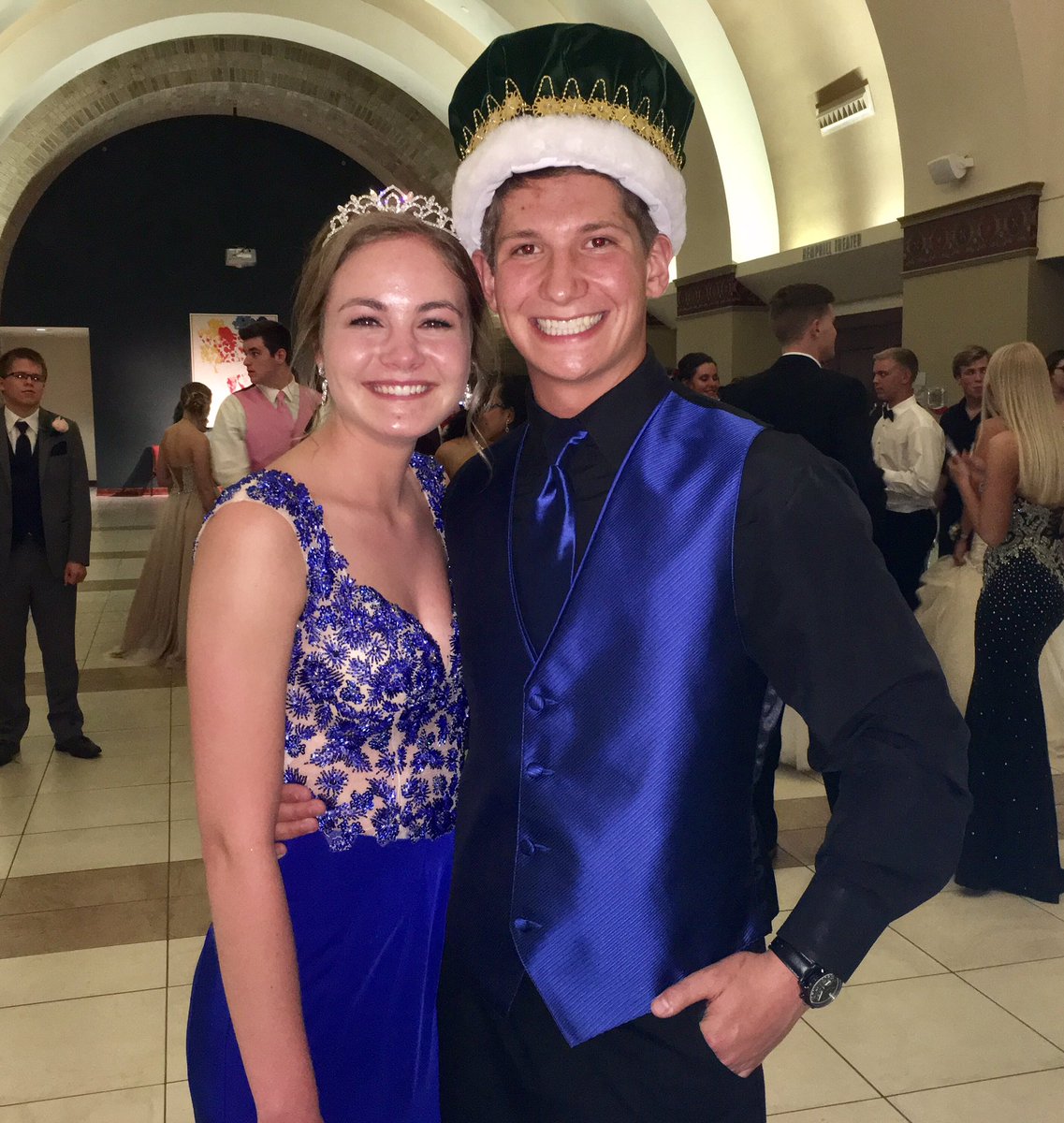 CRKennedyHigh's tweet photo. 2017 Kennedy Prom King Cade Schoenauer and Queen Valerie Vanek! https://t.co/15ATQX1APo