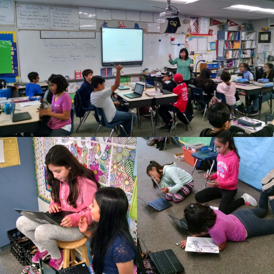 SchmittElement1's tweet photo. S's engaged learning tech app Seesaw to demonstrate their answers with @LvuTran @SchmittElement1 @westminstersd #Seesaw https://t.co/GYvXiXdXJW