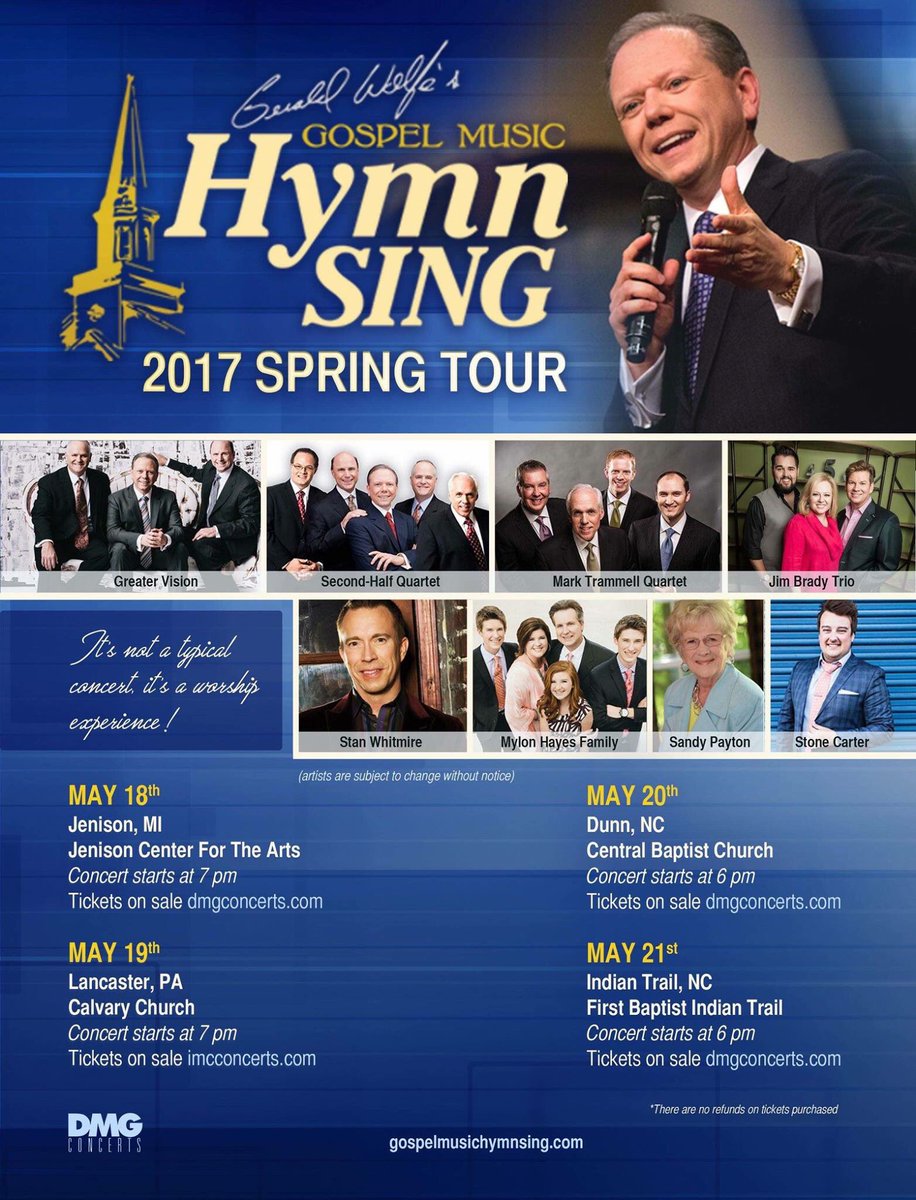 If you're in MI, PA, or NC, tell your friends at Church we're coming to your state this coming week!