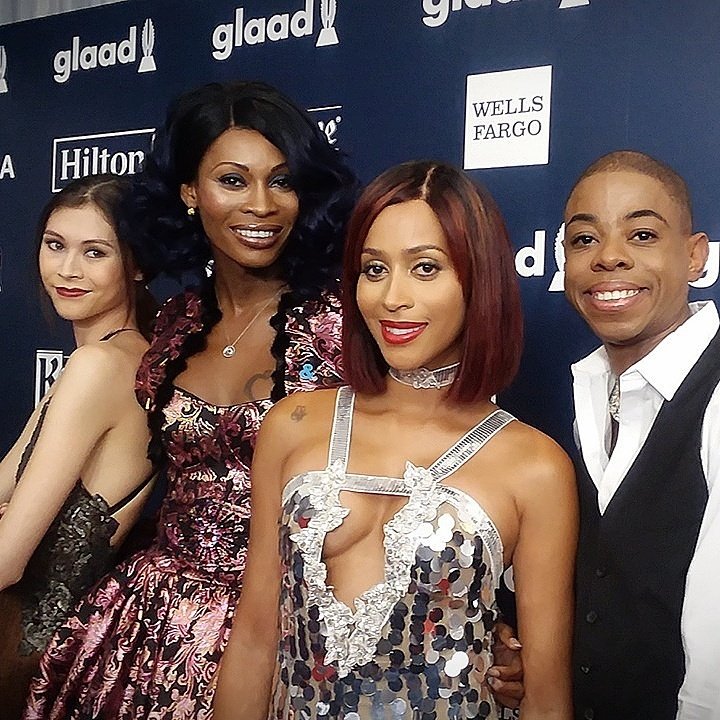 Fabulousbook's tweet photo. With @MsIsisKing, @tyraaross and the Strut cast @ the #GLAADAwards #FITFL #Whoopi #Oxygen https://t.co/pH7riRZT1i