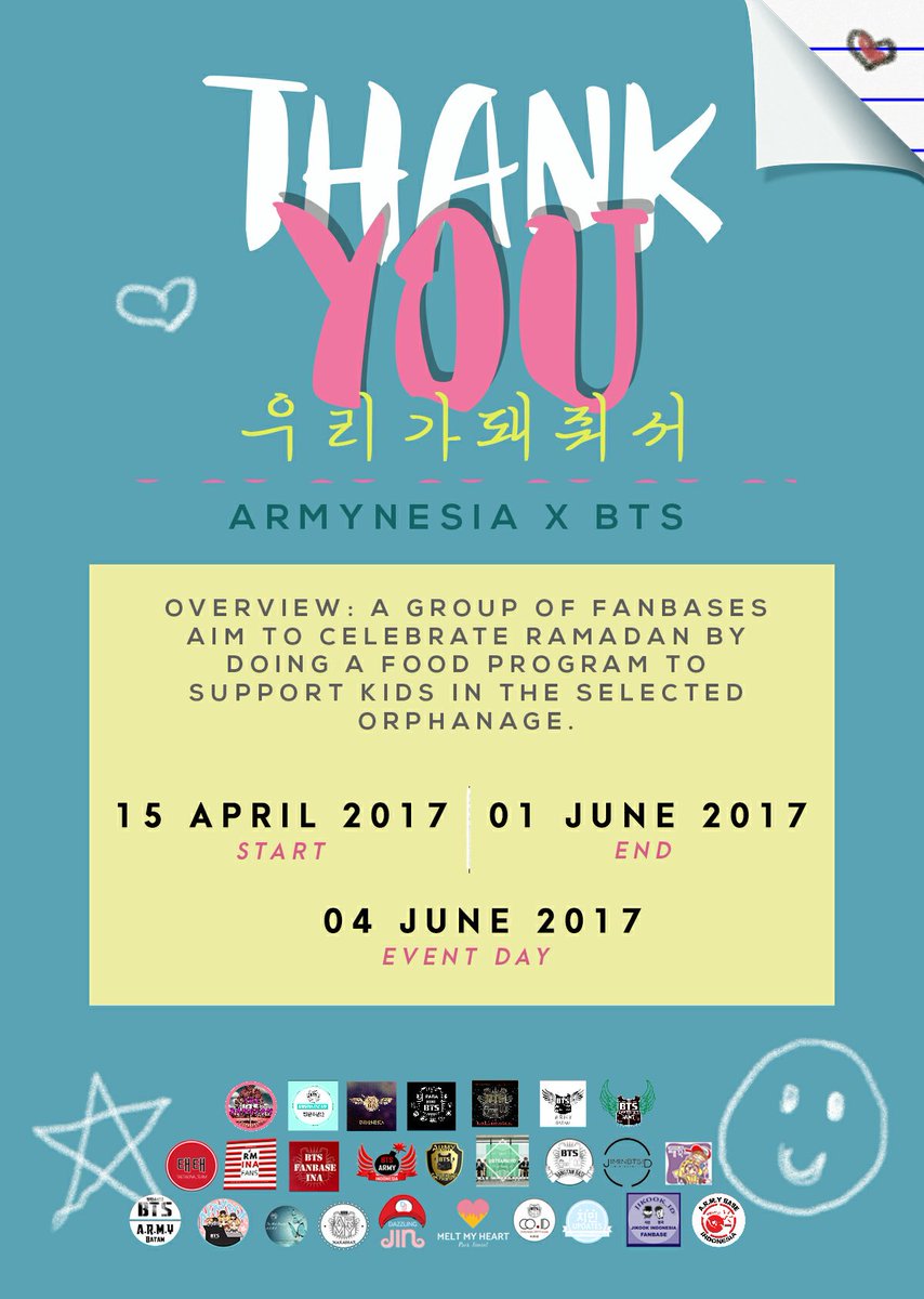 RMINAFANS's tweet photo. [💝] BTS 4th ANNIV PROJECT
 "Thank you 우리가돼줘서"
For detail: https://t.co/v00EPKePnE
Ask : @ARMYNESIAXBTS 
Ayo berpartisipasi!🙌 https://t.co/tNWeI0Jhtl