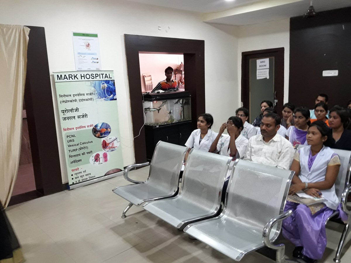 MarkHospital's tweet photo. मार्क अस्पताल में प्रशिक्षिका श्रीमती विनीता पाटले के द्वारा नर्सिंग स्टाफ को (पल्स एवं टेम्प्रेचर) के बारे में प्रशिक्षित किया गया. https://t.co/khn4dBW2vE